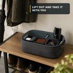 Portable Car Cabin Valet Caddy with Modular Felt Pods
