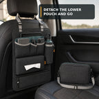 Rear Passenger Car Organiser with Detachable Crossbody Pouch