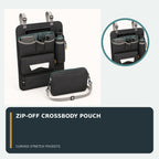 Rear Passenger Car Organiser with Detachable Crossbody Pouch