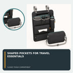 Rear Passenger Car Organiser with Detachable Crossbody Pouch