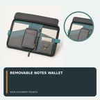 Driving Document Folio with Removable Incident Notes Wallet