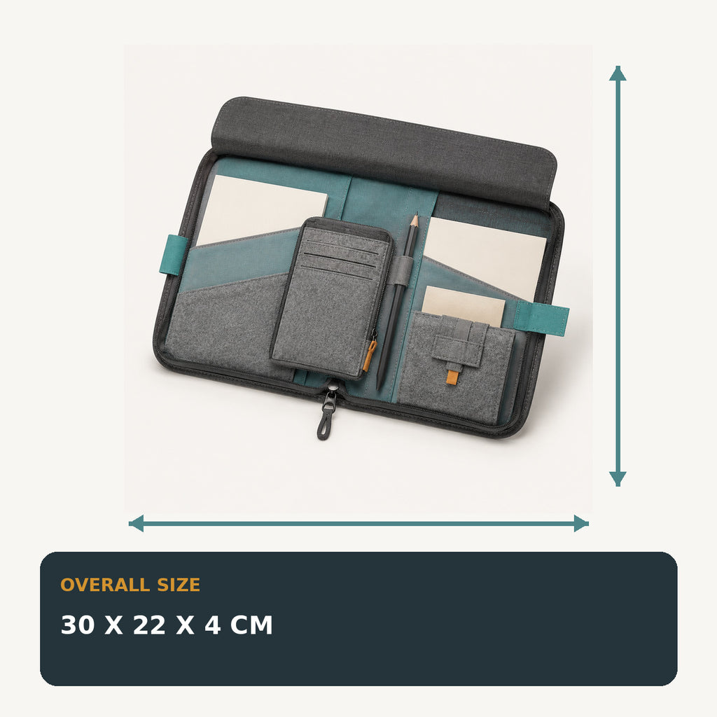 Driving Document Folio with Removable Incident Notes Wallet