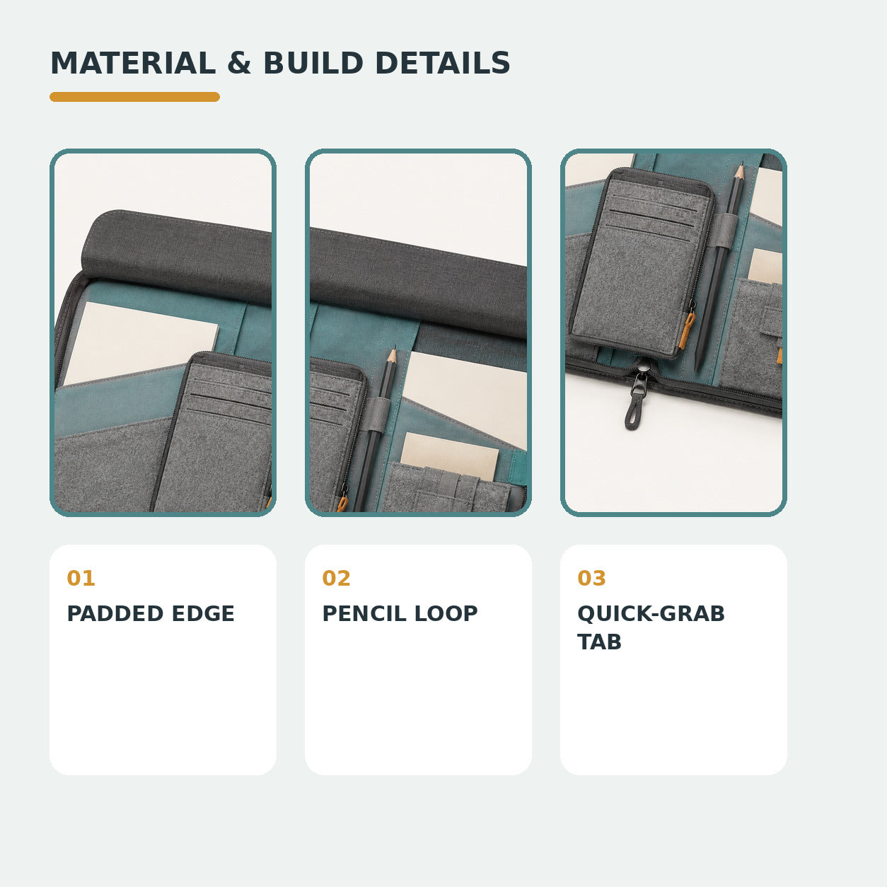 Driving Document Folio with Removable Incident Notes Wallet