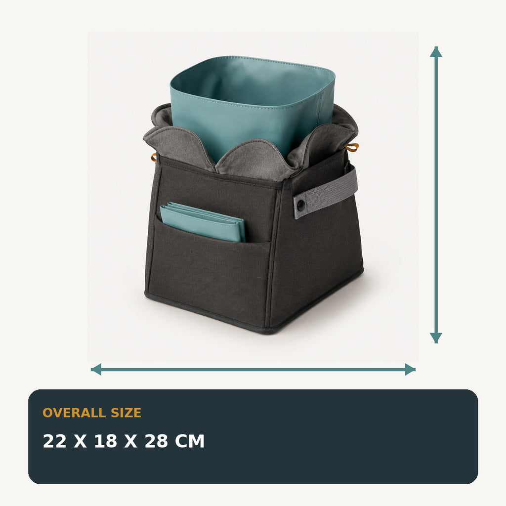 Soft Car Waste Caddy with Removable Wipe-Clean Liner