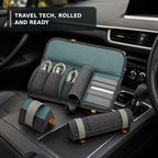 Car Cabin Tech Roll with Padded Cable and Sunglasses Storage