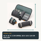 Car Cabin Tech Roll with Padded Cable and Sunglasses Storage