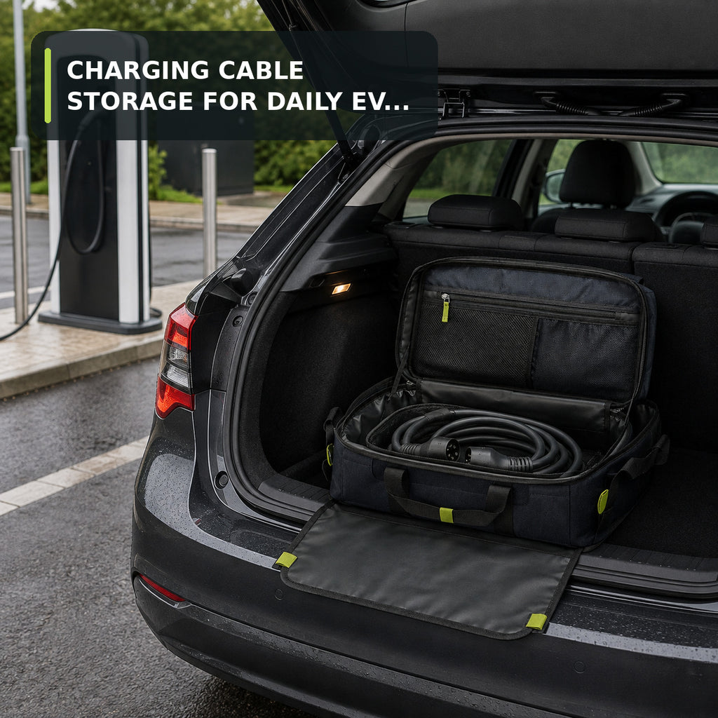EV Charging Cable Boot Case with Mesh Platform and Ground Flap