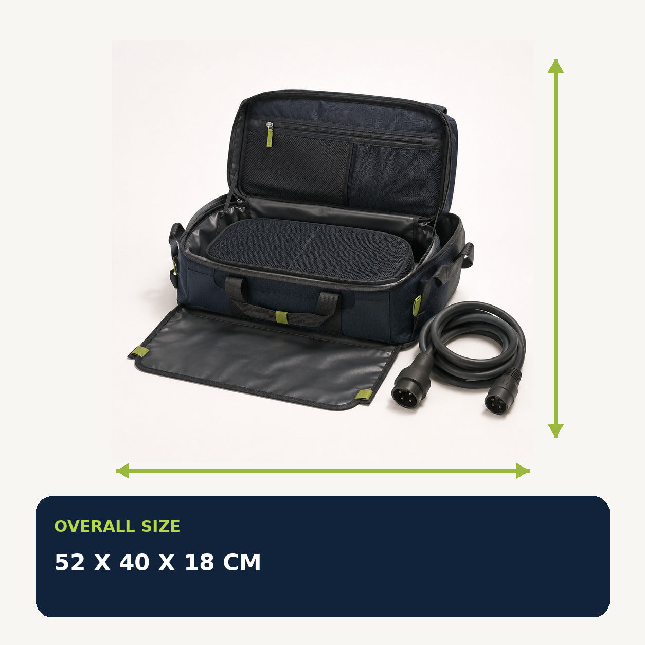 EV Charging Cable Boot Case with Mesh Platform and Ground Flap