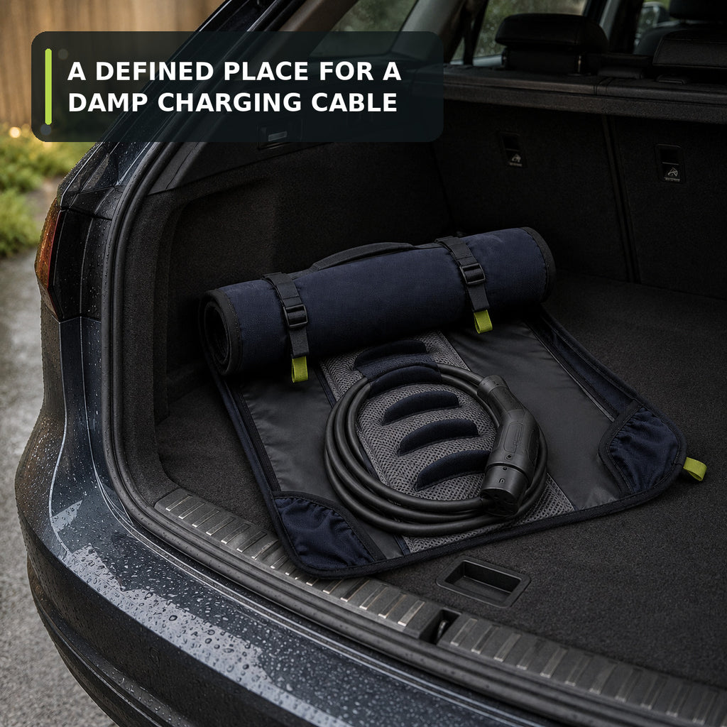 EV Charging Cable Drying Mat with Soft Coil Guides