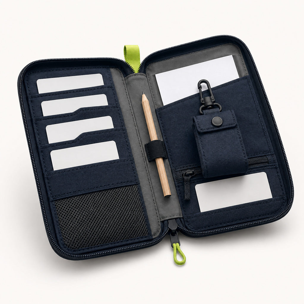 EV Charging Card and Journey Folio with Key Sleeve