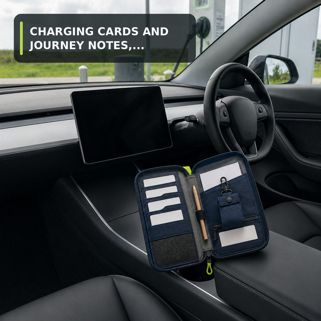 EV Charging Card and Journey Folio with Key Sleeve