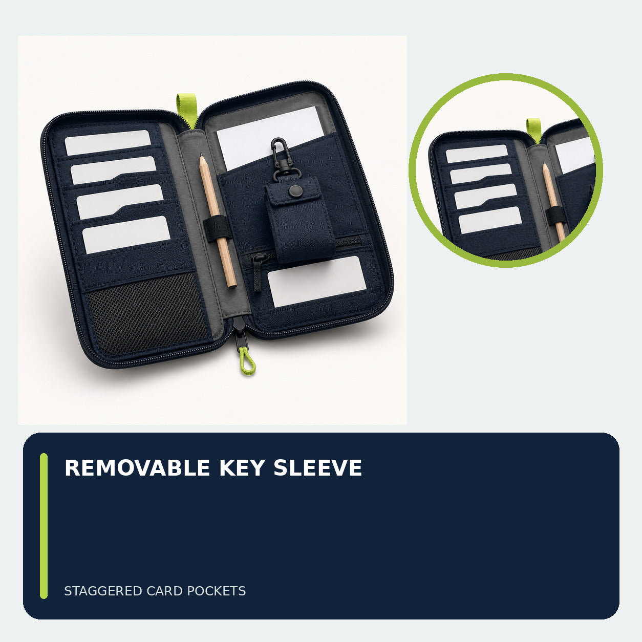 EV Charging Card and Journey Folio with Key Sleeve