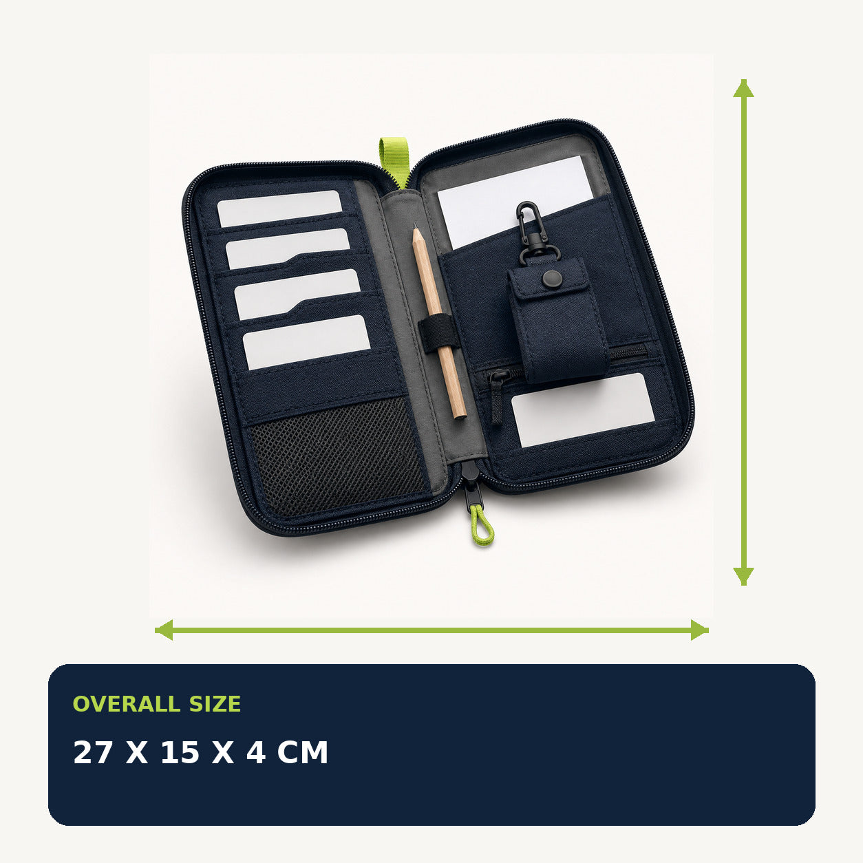 EV Charging Card and Journey Folio with Key Sleeve