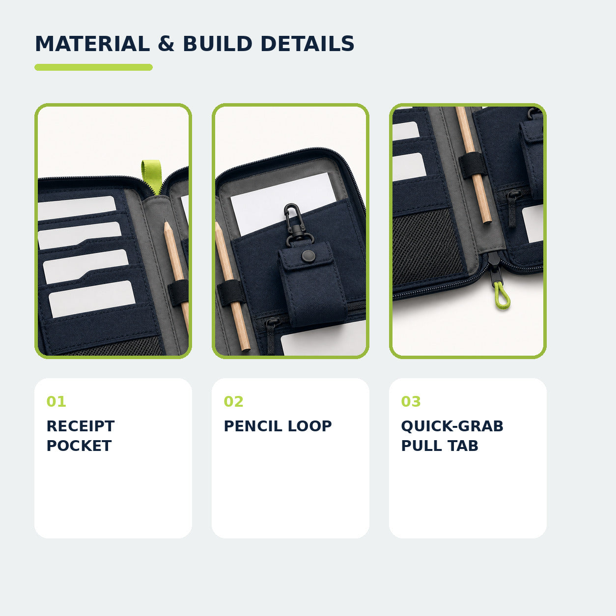 EV Charging Card and Journey Folio with Key Sleeve