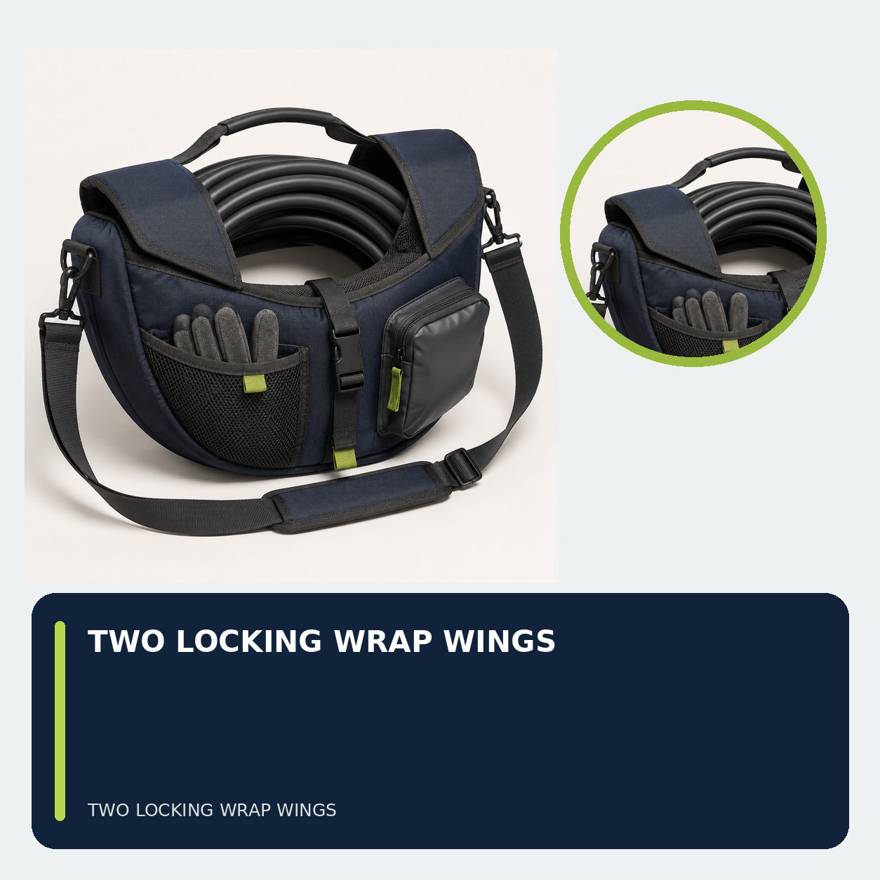 Padded EV Charging Cable Carry Sling with Glove Pocket
