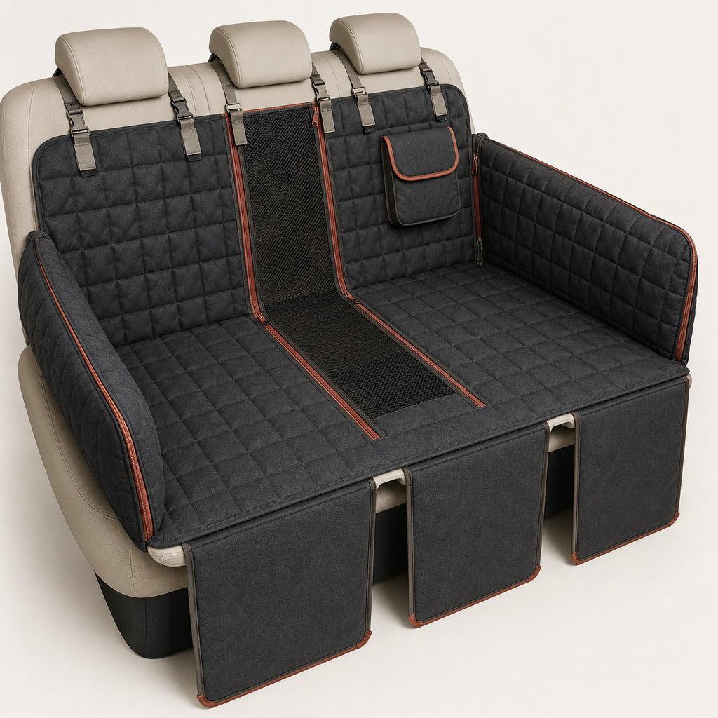 Flat-Floor Rear Seat Pet Hammock with Bridge Panels