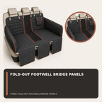 Flat-Floor Rear Seat Pet Hammock with Bridge Panels