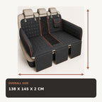 Flat-Floor Rear Seat Pet Hammock with Bridge Panels