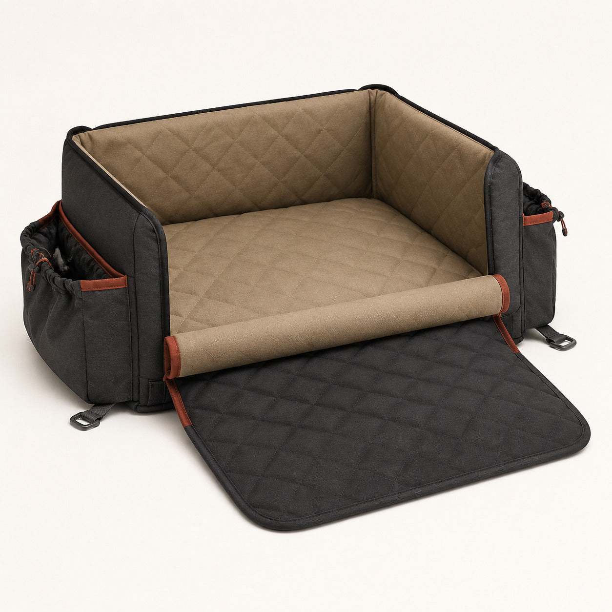 Convertible Car Boot Pet Nest with Bumper Protection Flap