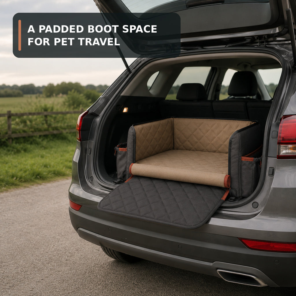 Convertible Car Boot Pet Nest with Bumper Protection Flap