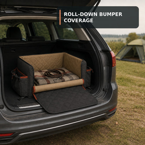 Convertible Car Boot Pet Nest with Bumper Protection Flap