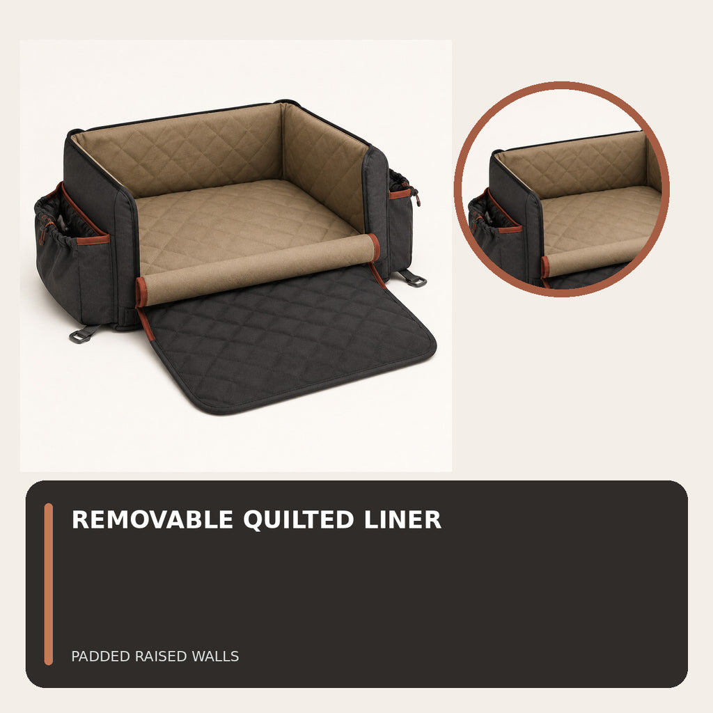 Convertible Car Boot Pet Nest with Bumper Protection Flap