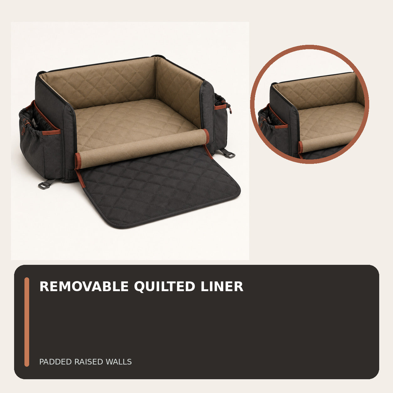 Convertible Car Boot Pet Nest with Bumper Protection Flap