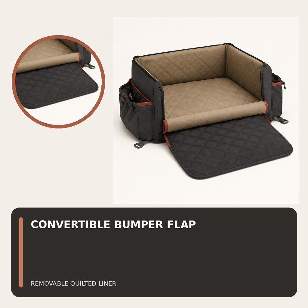 Convertible Car Boot Pet Nest with Bumper Protection Flap