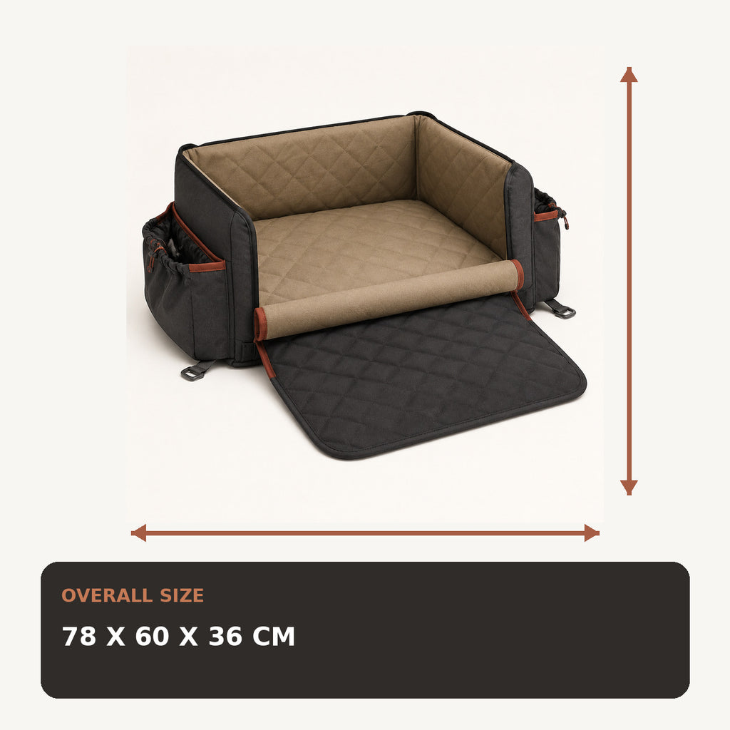 Convertible Car Boot Pet Nest with Bumper Protection Flap