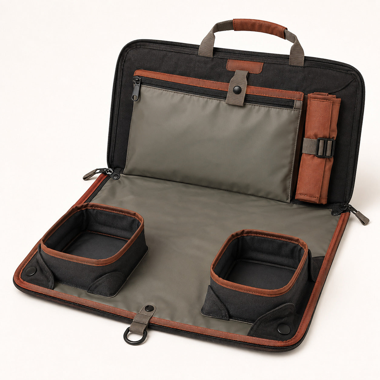 Pet Road-Trip Feeding Folio with Two Collapsible Bowls