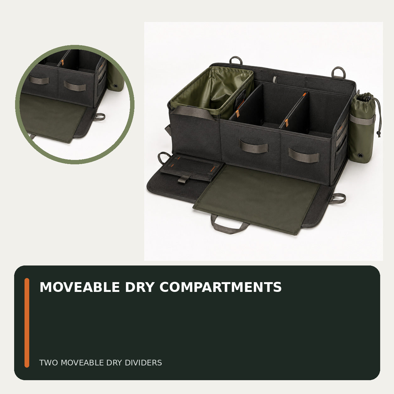 Wet & Dry Car Boot Organiser with Removable Liner