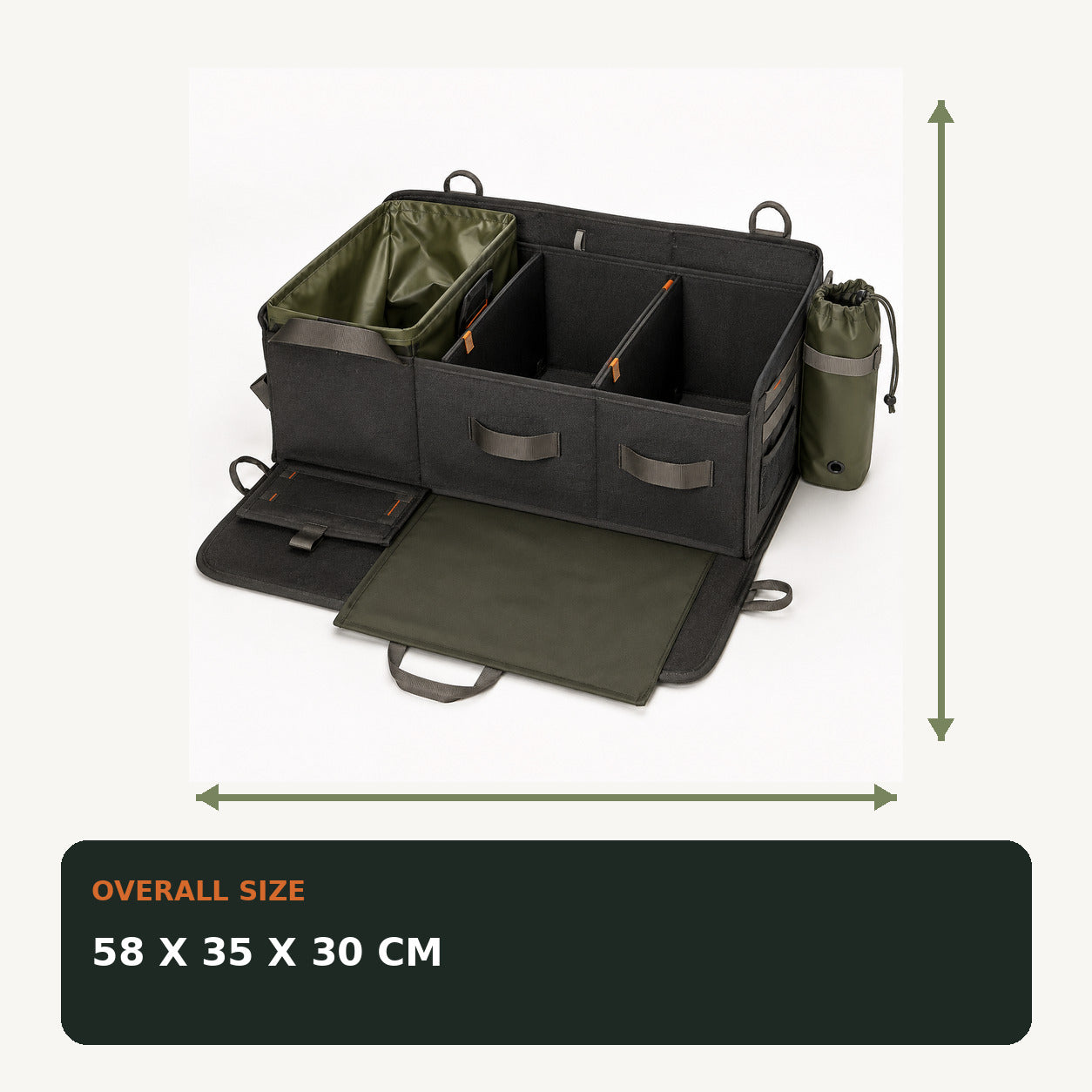 Wet & Dry Car Boot Organiser with Removable Liner