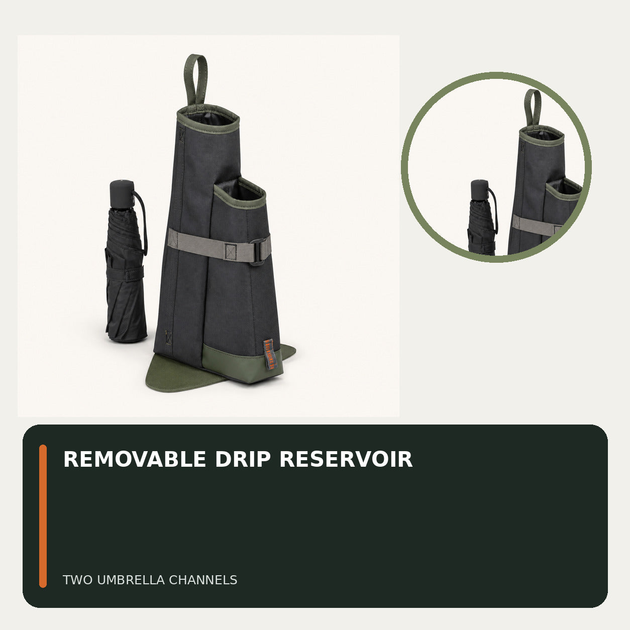 Dual Umbrella Car Boot Dock with Removable Drip Base