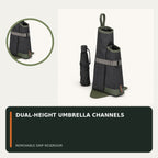 Dual Umbrella Car Boot Dock with Removable Drip Base