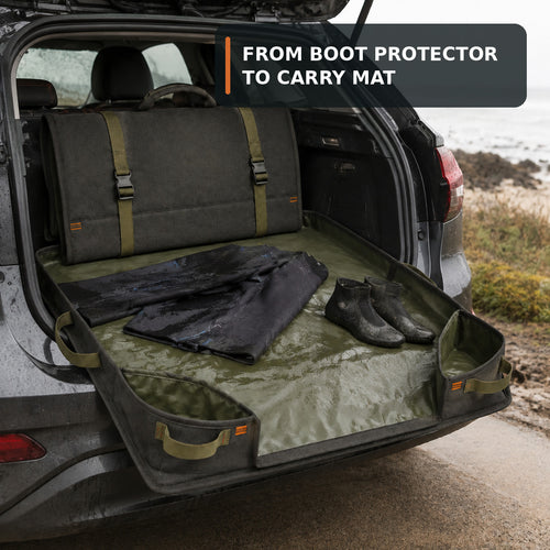 Convertible Car Boot Lip Protector and Wet Gear Mat