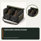 Twin-Compartment Muddy Footwear Carrier for Car Boots