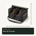 Twin-Compartment Muddy Footwear Carrier for Car Boots