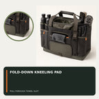 Car Rain Clean-up Caddy with Towel Slot and Kneeling Pad