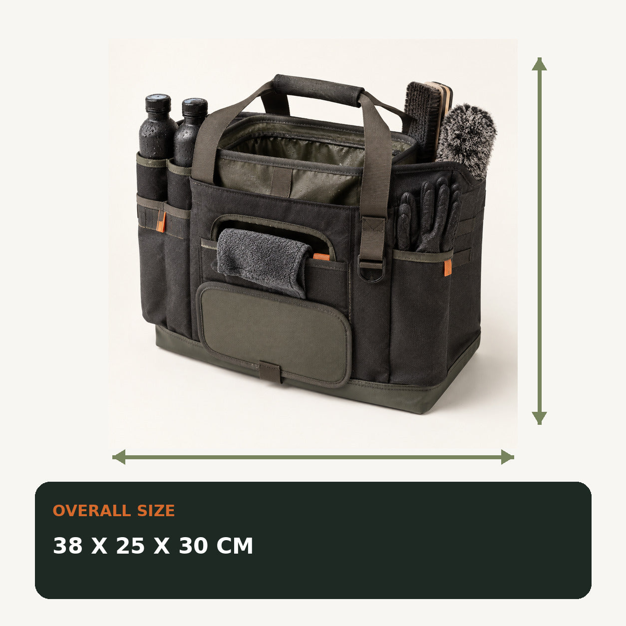 Car Rain Clean-up Caddy with Towel Slot and Kneeling Pad